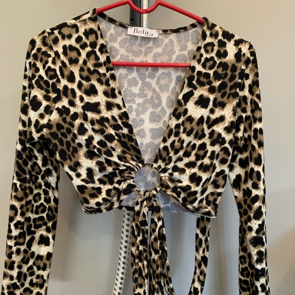 Belita leopard crop top